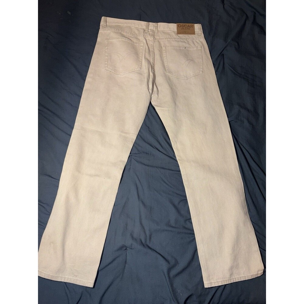 Oscar Jeans Selected 2010 Jeans Mens 38*32 Light Beige Khaki Denim Straight